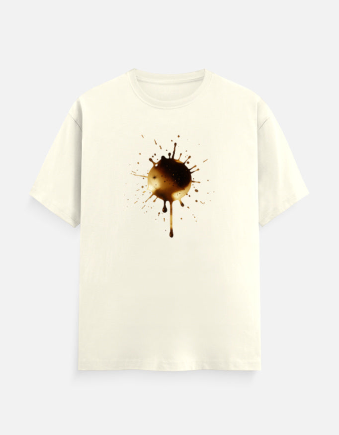 Unisex Classic Crew TShirt Versatile All-Season Casual Shirt with a unique paint splash design in the center.