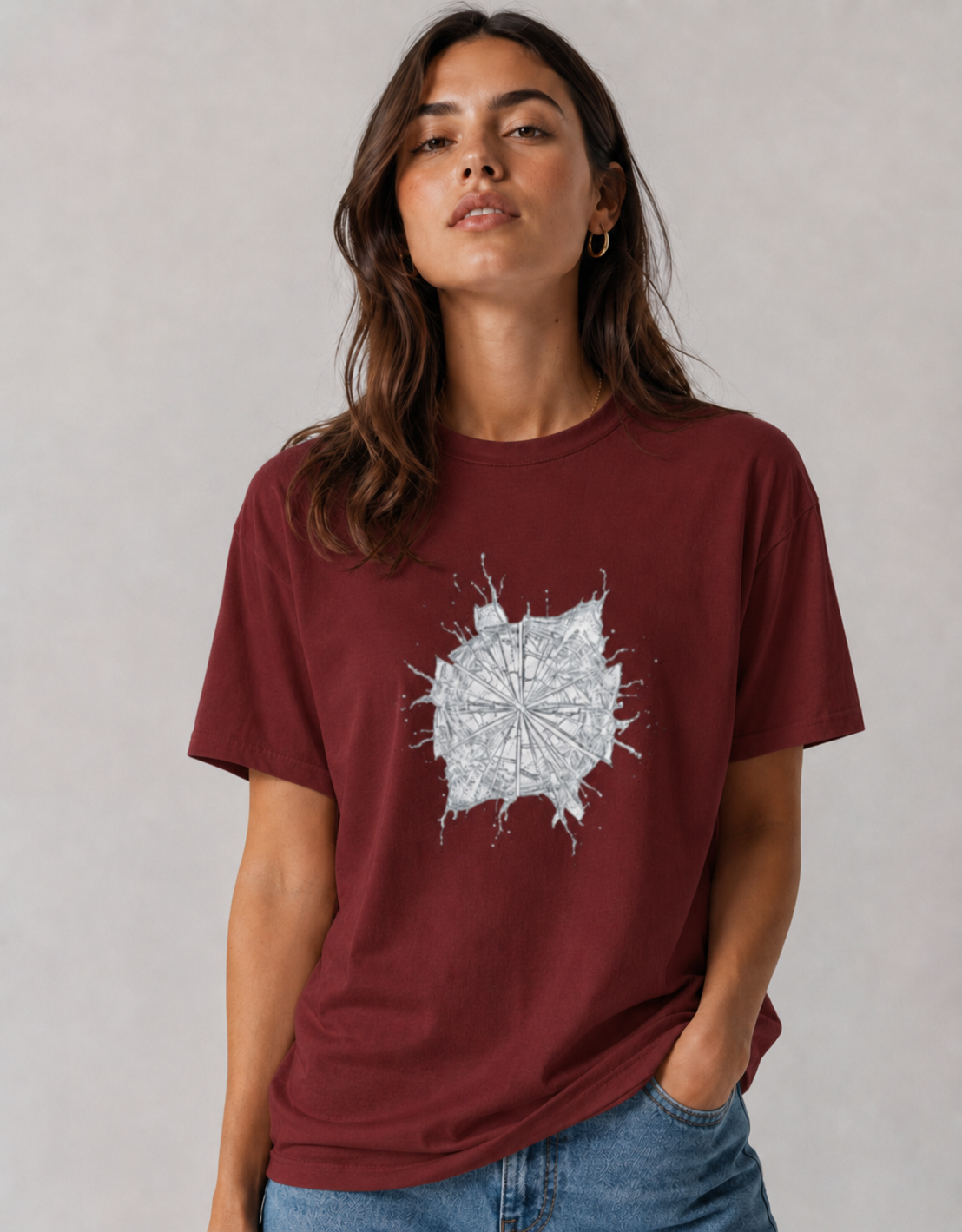 Vastrio Unisex Compass Graphic T-Shirt for Men & Women | 100% Pure Cotton White Round Neck Half Sleeve Tee