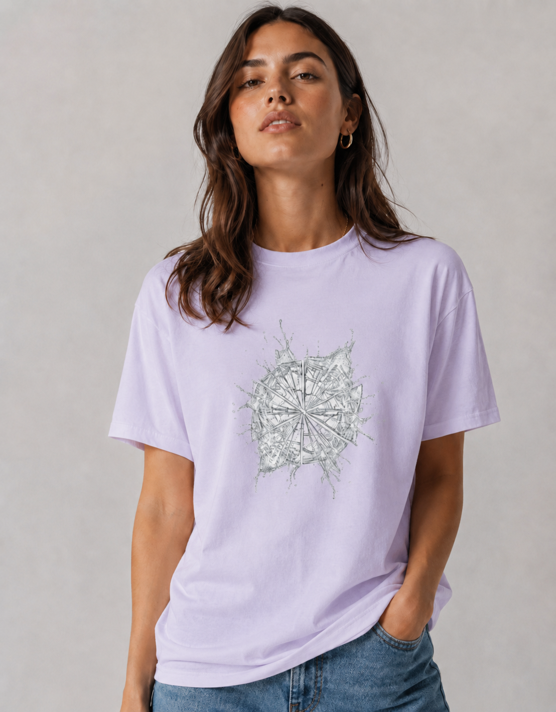 Vastrio Unisex Compass Graphic T-Shirt for Men & Women | 100% Pure Cotton White Round Neck Half Sleeve Tee