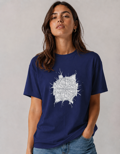 Vastrio Unisex Compass Graphic T-Shirt for Men & Women | 100% Pure Cotton White Round Neck Half Sleeve Tee