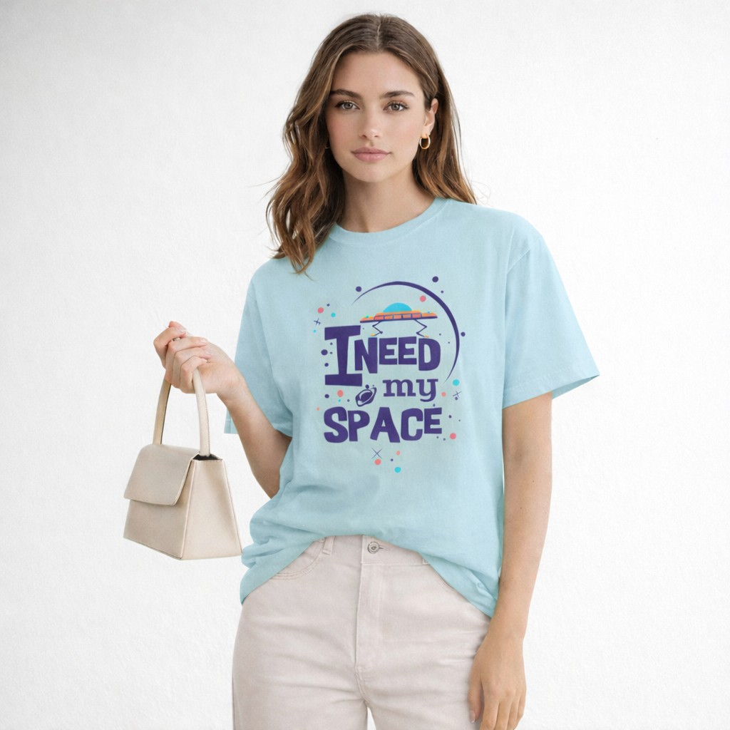 Vastrio Unisex I Need My Space T-Shirt for Men & Women | 100% Pure Cotton Round Neck Half Sleeve Printed Tee