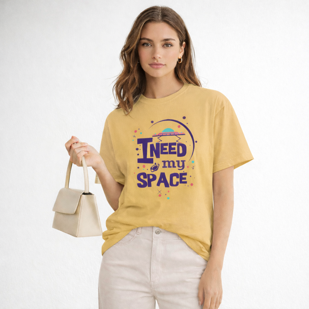 Vastrio Unisex I Need My Space T-Shirt for Men & Women | 100% Pure Cotton Round Neck Half Sleeve Printed Tee