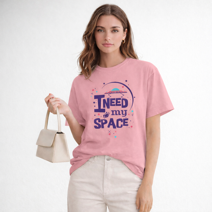 Vastrio Unisex I Need My Space T-Shirt for Men & Women | 100% Pure Cotton Round Neck Half Sleeve Printed Tee