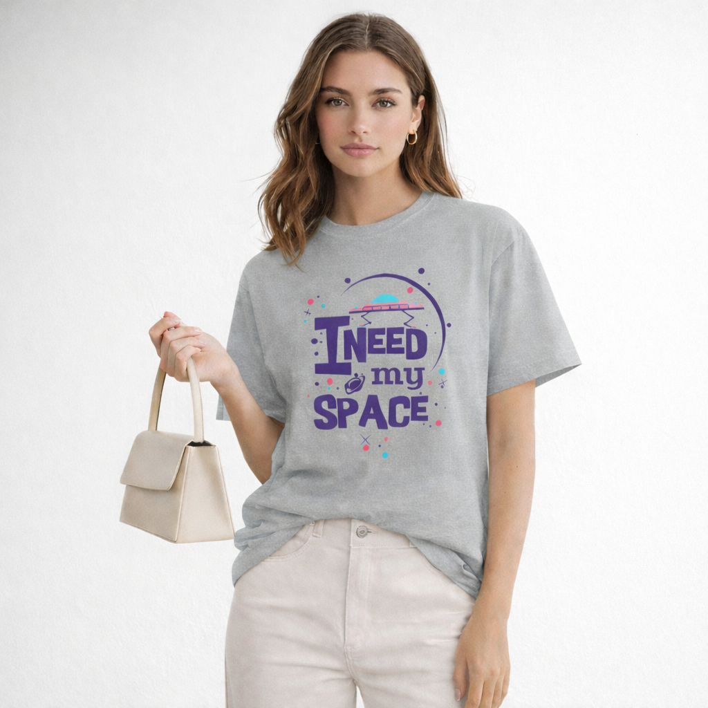 Vastrio Unisex I Need My Space T-Shirt for Men & Women | 100% Pure Cotton Round Neck Half Sleeve Printed Tee