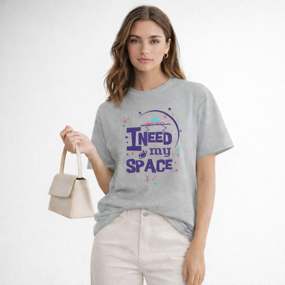 Vastrio Unisex I Need My Space T-Shirt for Men & Women | 100% Pure Cotton Round Neck Half Sleeve Printed Tee
