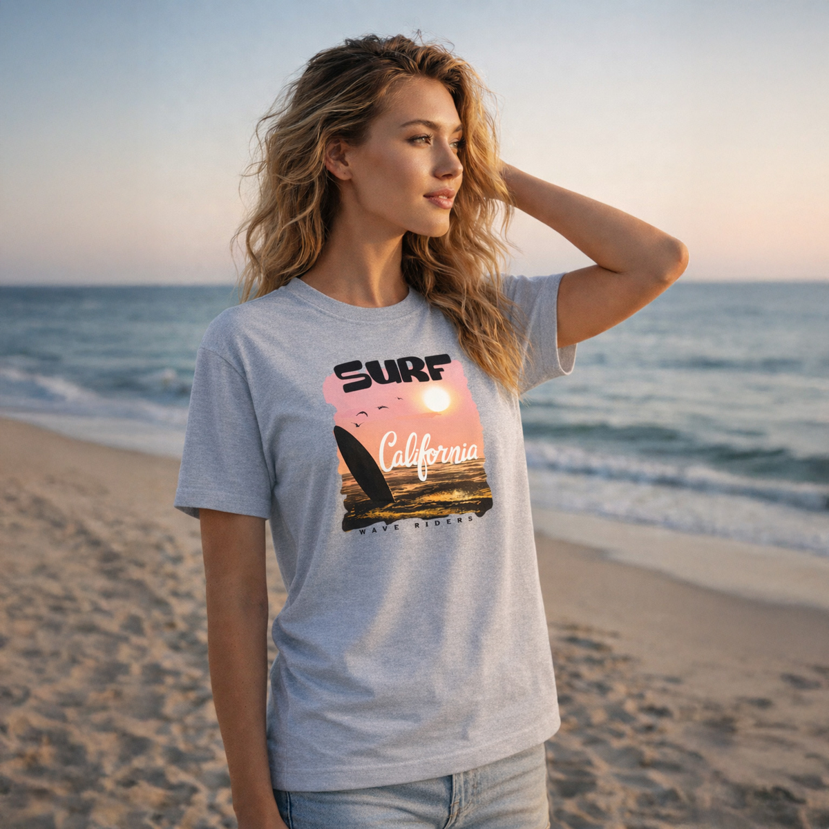 T-shirt unisexe classique à col rond, polyvalent et décontracté en toutes saisons