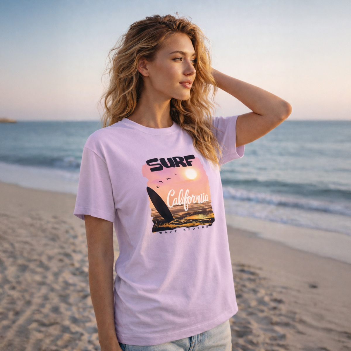 T-shirt unisexe classique à col rond, polyvalent et décontracté en toutes saisons
