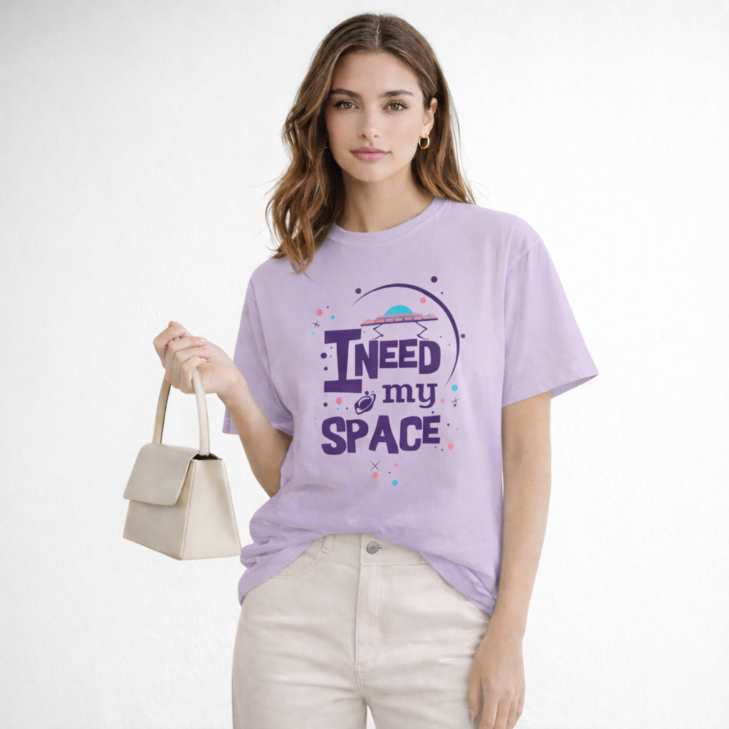 Vastrio Unisex I Need My Space T-Shirt for Men & Women | 100% Pure Cotton Round Neck Half Sleeve Printed Tee