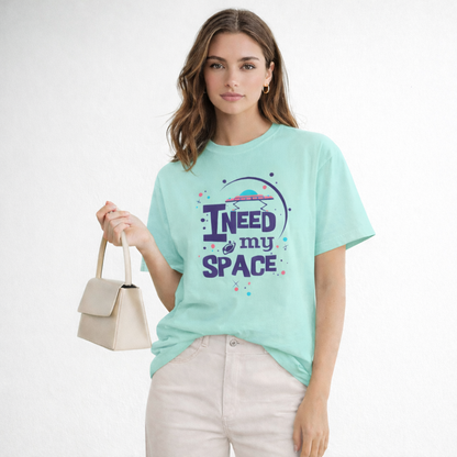 Vastrio Unisex I Need My Space T-Shirt for Men & Women | 100% Pure Cotton Round Neck Half Sleeve Printed Tee