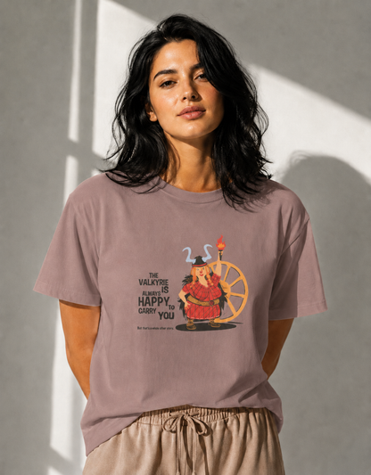Vastrio Unisex Valkyrie Viking T-Shirt for Men & Women | 100% Pure Cotton Round Neck Half Sleeve Graphic Tee