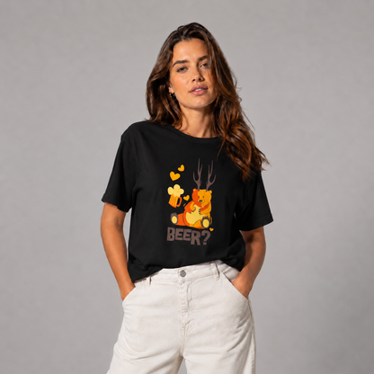 Vastrio Unisex Funny Beer Deer T-Shirt for Men & Women | 100% Pure Cotton Round Neck Half Sleeve Graphic Tee
