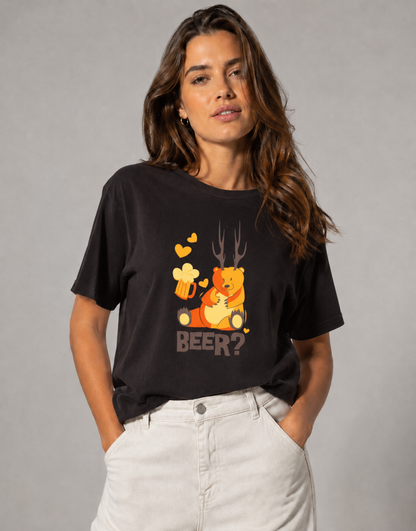 Vastrio Unisex Funny Beer Deer T-Shirt for Men & Women | 100% Pure Cotton Round Neck Half Sleeve Graphic Tee