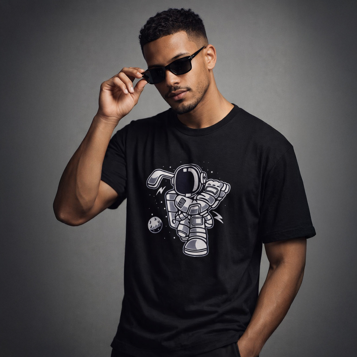 Vastrio Unisex Graphic Printed T Shirt for Men & Women | Astronaut Space Graphic T-Shirt | Trendy Streetwear Regular Fit Half Sleeve Casual T-Shirt