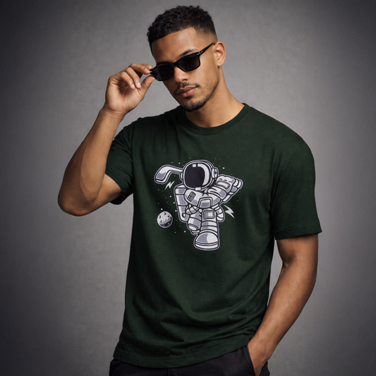 Vastrio Unisex Graphic Printed T Shirt for Men & Women | Astronaut Space Graphic T-Shirt | Trendy Streetwear Regular Fit Half Sleeve Casual T-Shirt
