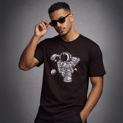 Vastrio Unisex Graphic Printed T Shirt for Men & Women | Astronaut Space Graphic T-Shirt | Trendy Streetwear Regular Fit Half Sleeve Casual T-Shirt