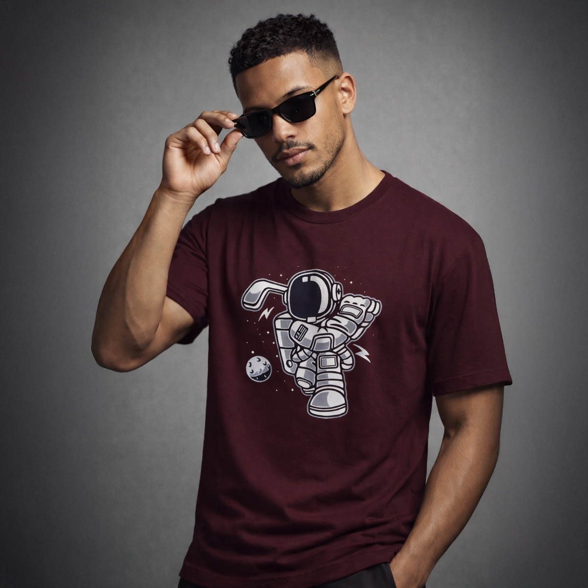 Vastrio Unisex Graphic Printed T Shirt for Men & Women | Astronaut Space Graphic T-Shirt | Trendy Streetwear Regular Fit Half Sleeve Casual T-Shirt