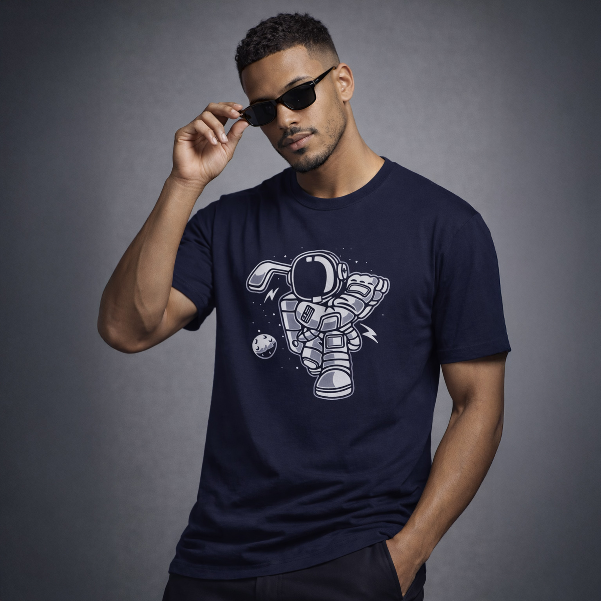 Vastrio Unisex Graphic Printed T Shirt for Men & Women | Astronaut Space Graphic T-Shirt | Trendy Streetwear Regular Fit Half Sleeve Casual T-Shirt