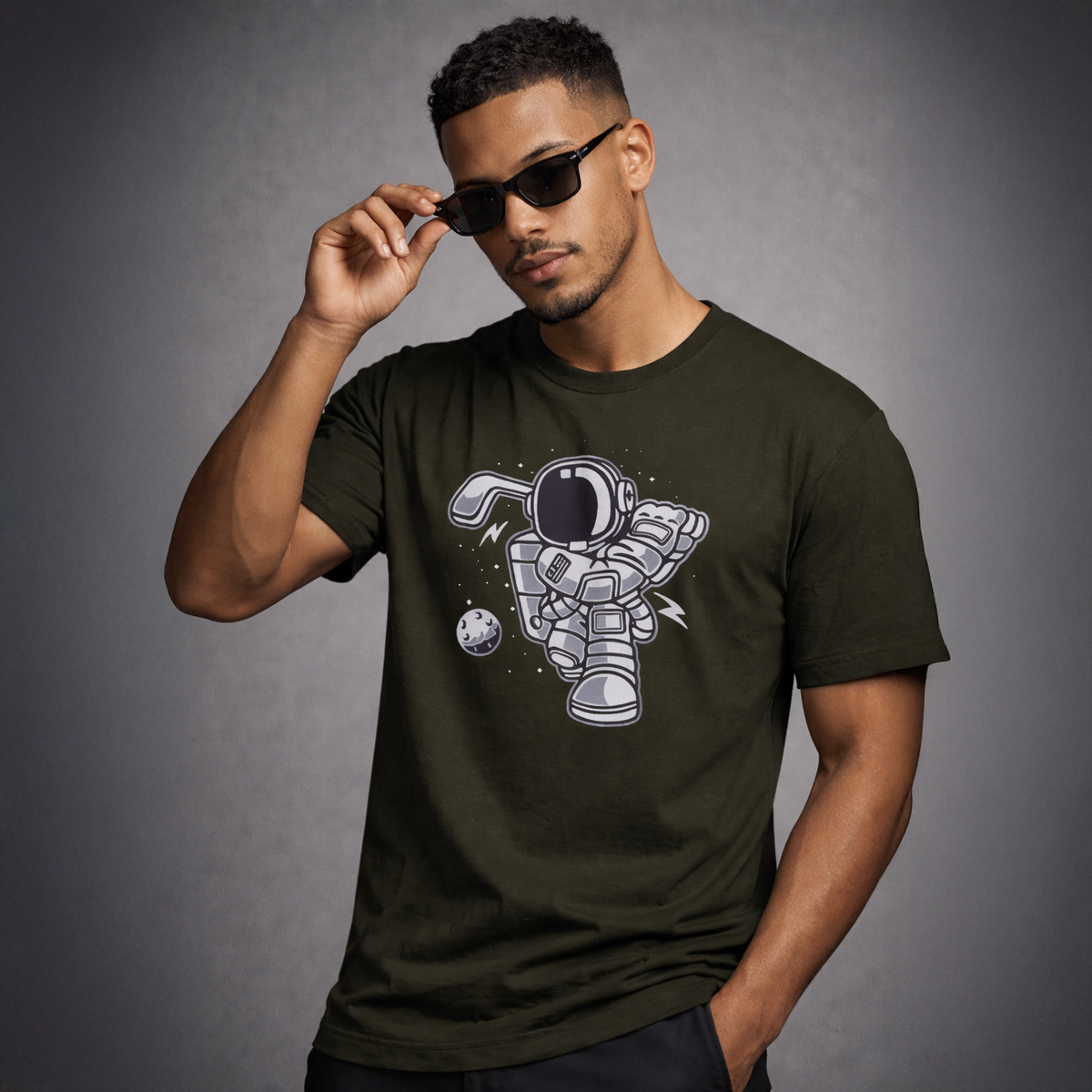 Vastrio Unisex Graphic Printed T Shirt for Men & Women | Astronaut Space Graphic T-Shirt | Trendy Streetwear Regular Fit Half Sleeve Casual T-Shirt
