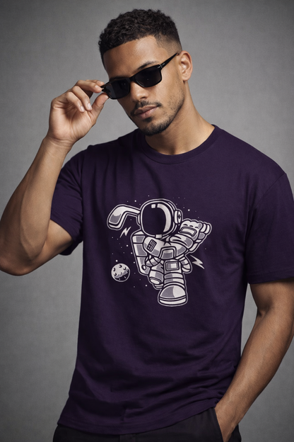 Vastrio Unisex Graphic Printed T Shirt for Men & Women | Astronaut Space Graphic T-Shirt | Trendy Streetwear Regular Fit Half Sleeve Casual T-Shirt