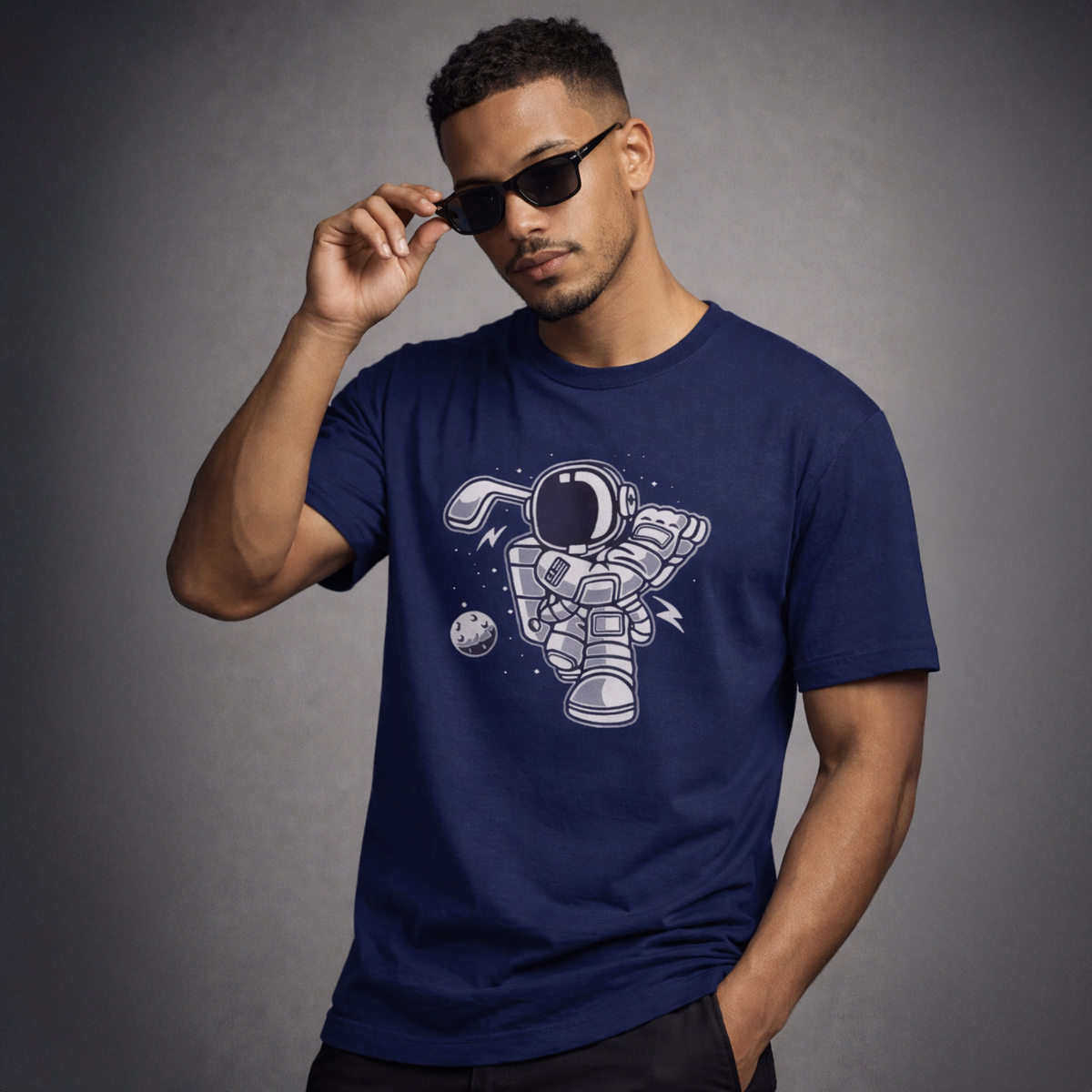 Vastrio Unisex Graphic Printed T Shirt for Men & Women | Astronaut Space Graphic T-Shirt | Trendy Streetwear Regular Fit Half Sleeve Casual T-Shirt