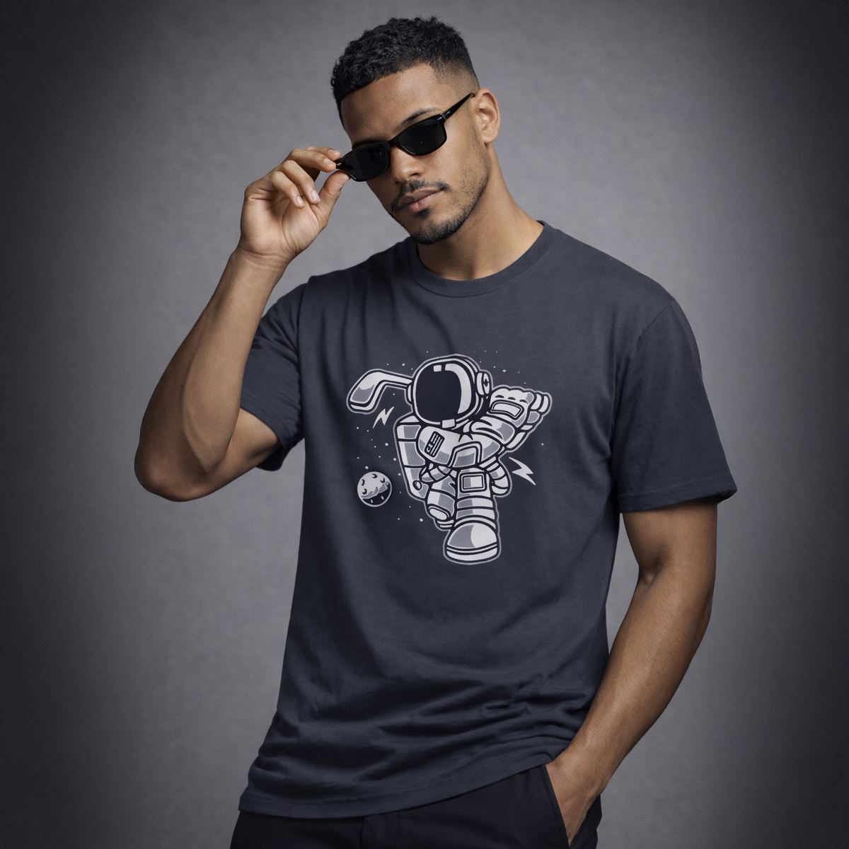 Vastrio Unisex Graphic Printed T Shirt for Men & Women | Astronaut Space Graphic T-Shirt | Trendy Streetwear Regular Fit Half Sleeve Casual T-Shirt