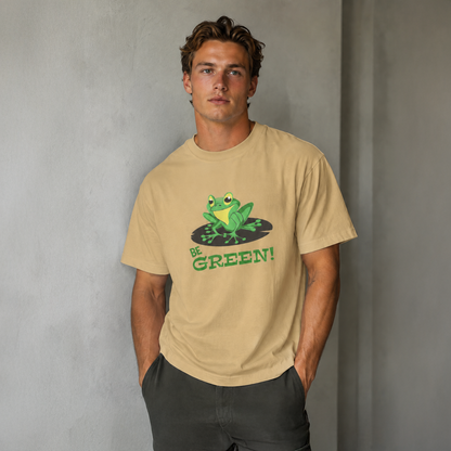 Vastrio Unisex Be Green Frog T-Shirt for Men & Women | 100% Pure Cotton Round Neck Half Sleeve Graphic Tee
