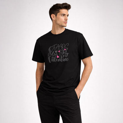 Vastrio Unisex Tacos Are My Valentine T-Shirt | Funny Valentine Graphic Printed T-Shirt for Men & Women | Cute Food Lover Valentine Gift