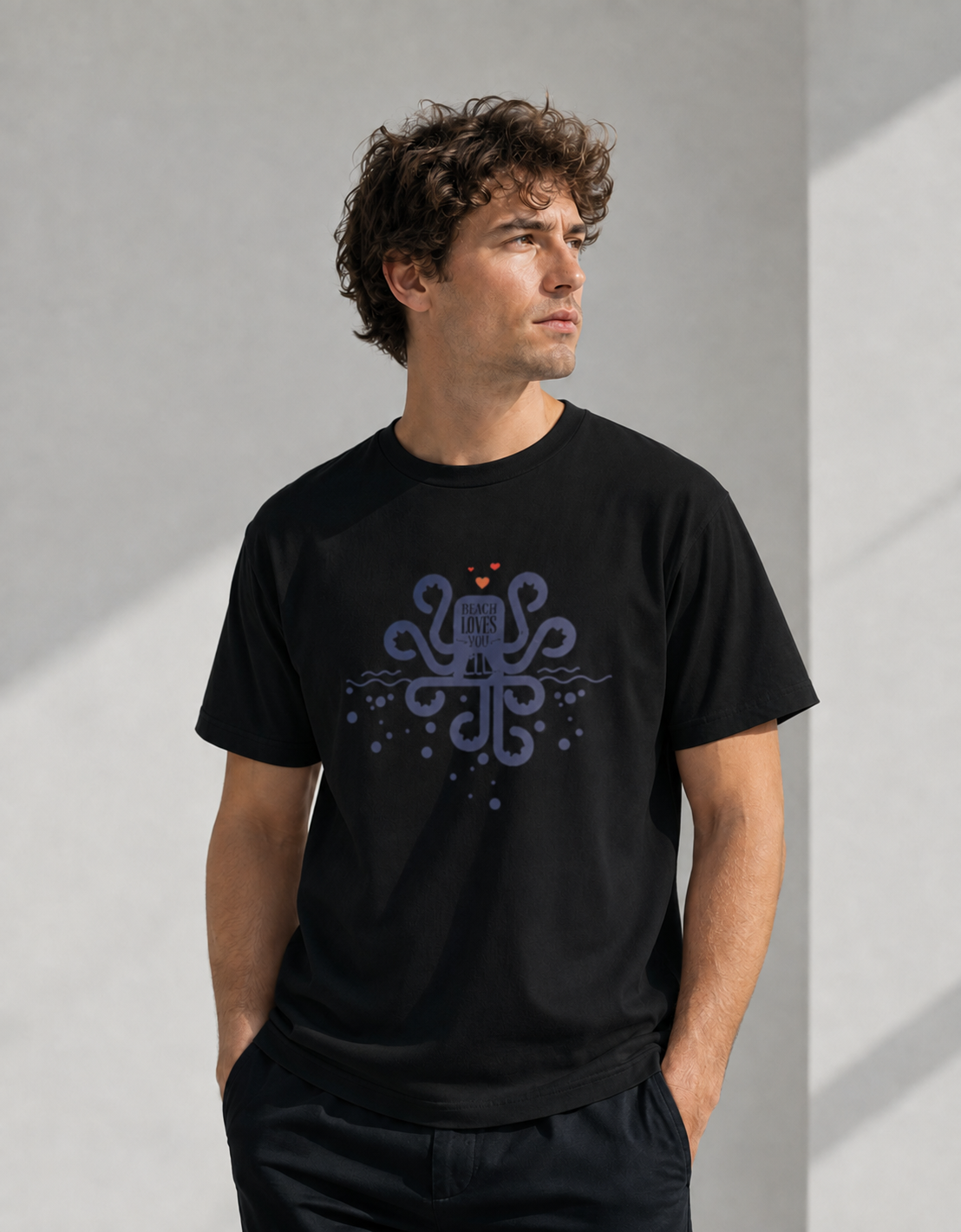 Vastrio Beach Loves You Ocean Graphic T-Shirt | Unisex Tee