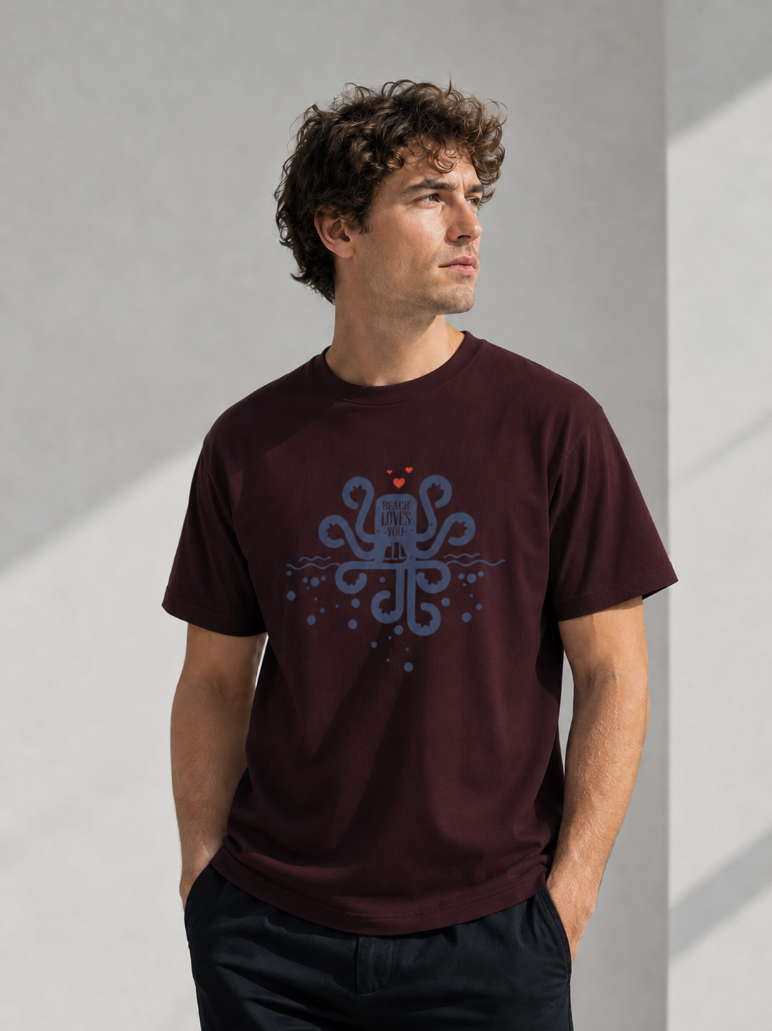 Vastrio Beach Loves You Ocean Graphic T-Shirt | Unisex Tee