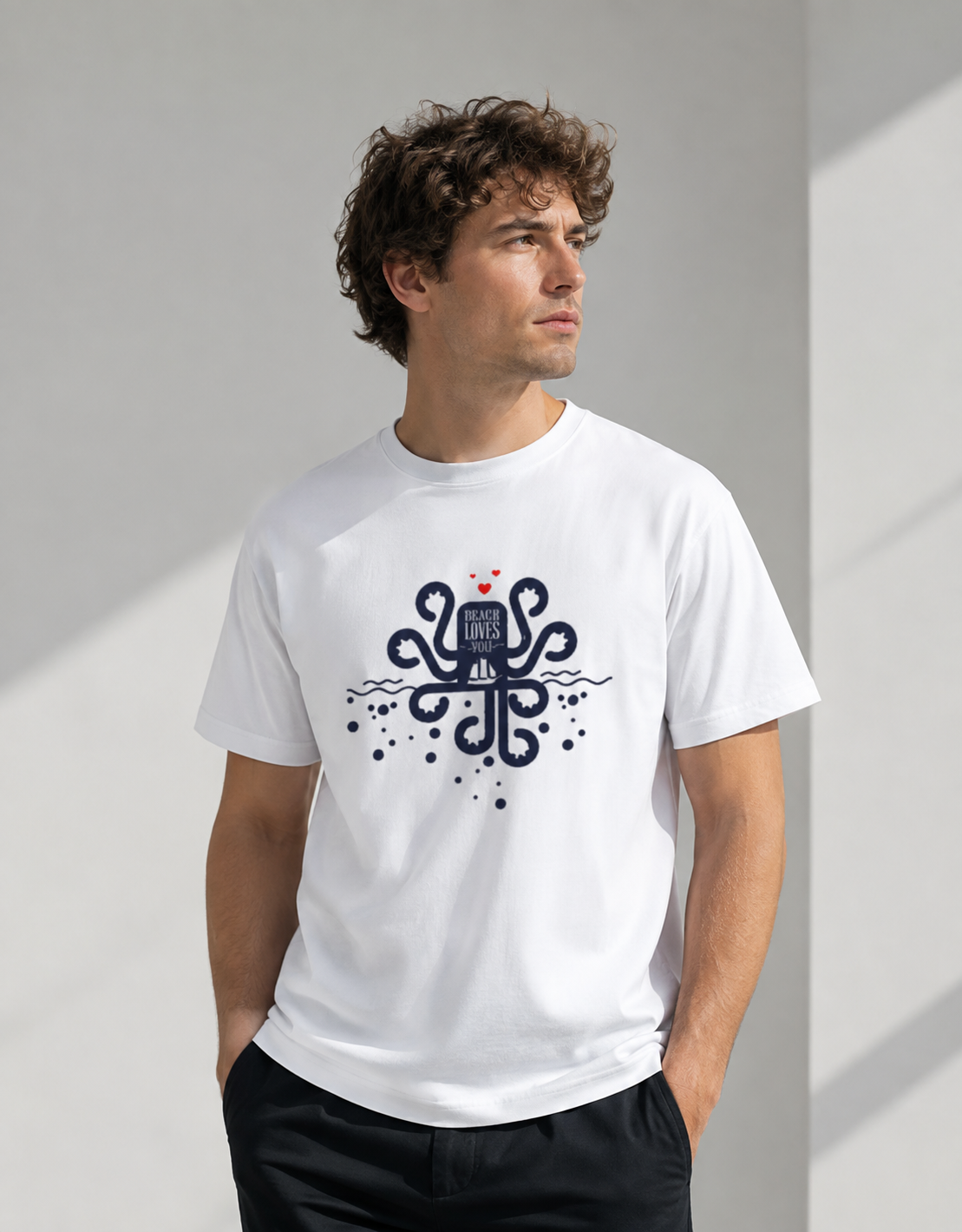 Vastrio Beach Loves You Ocean Graphic T-Shirt | Unisex Tee