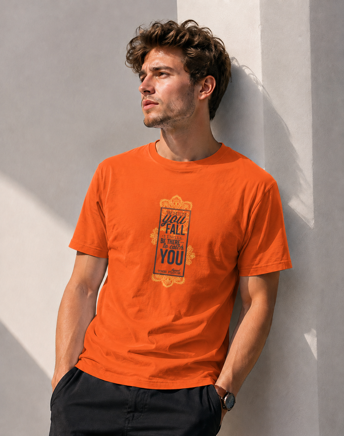 Vastrio When You Fall I Will Catch You Quote T-Shirt | Unisex Tee
