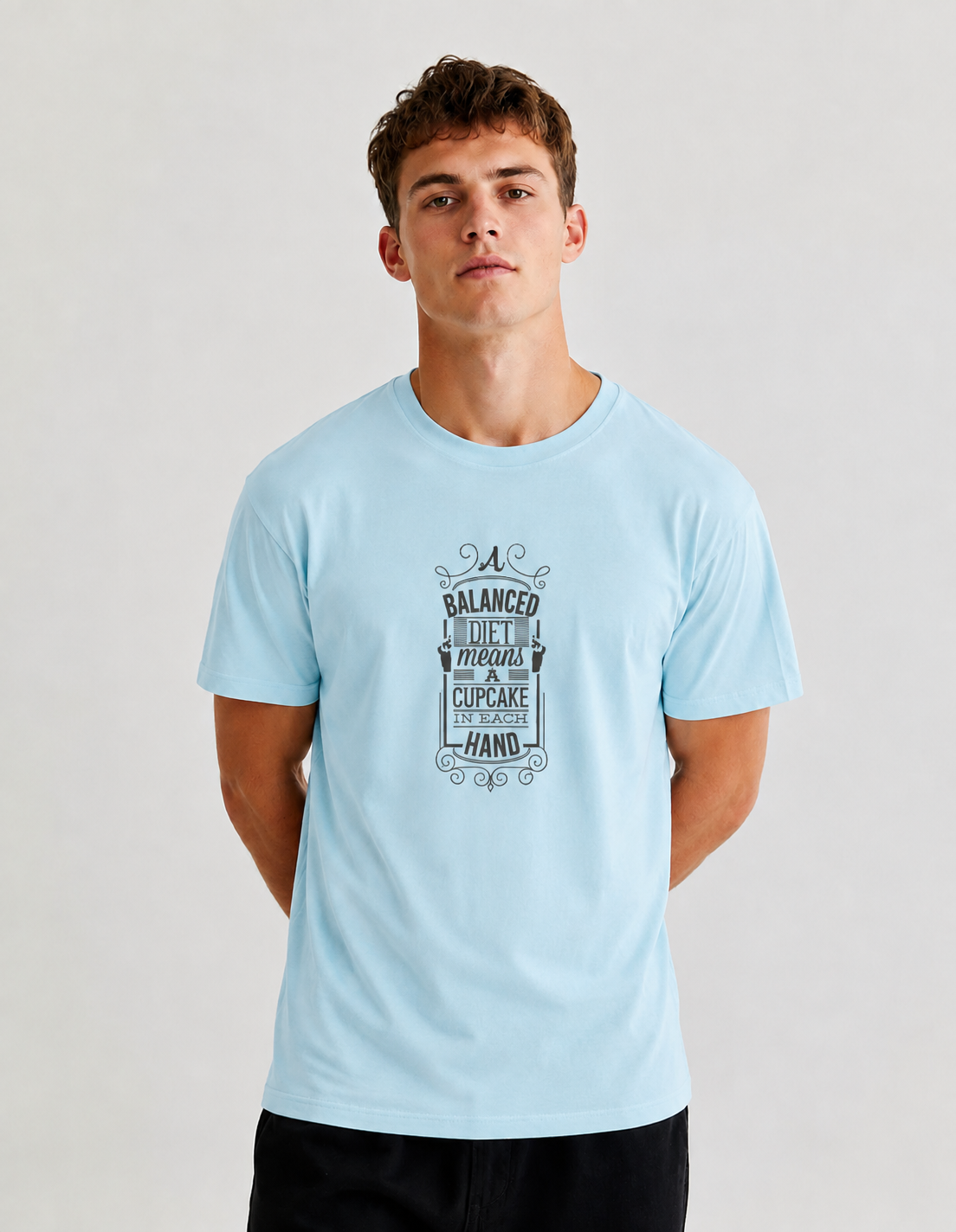 Vastrio Balanced Diet Cupcake Graphic T-Shirt | Unisex Tee