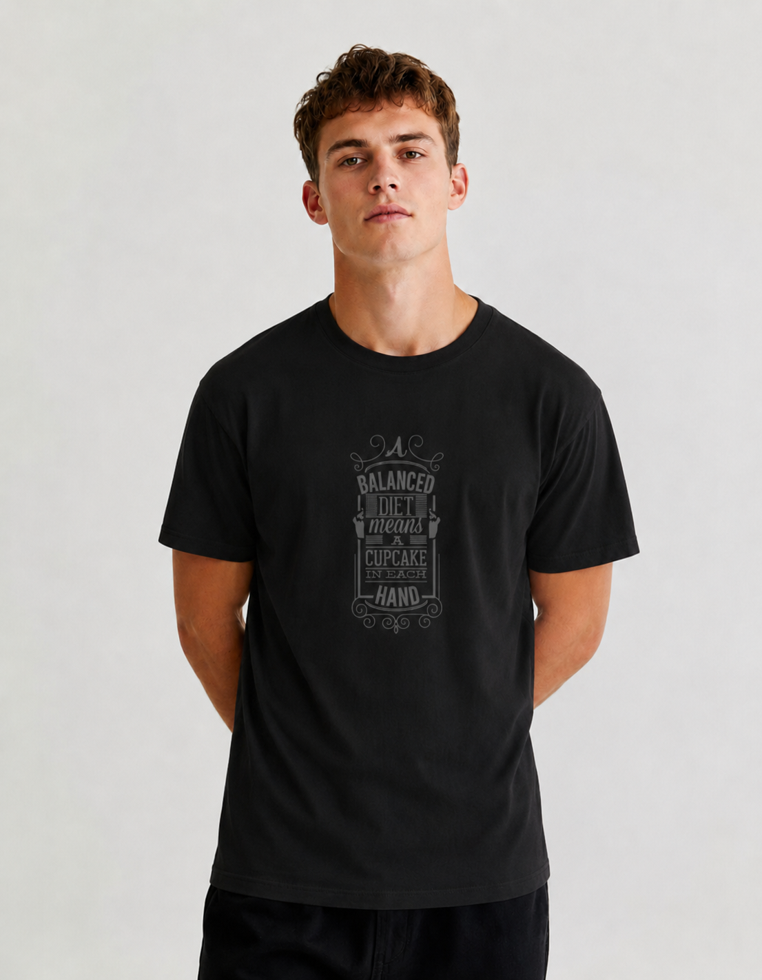 Vastrio Balanced Diet Cupcake Graphic T-Shirt | Unisex Tee