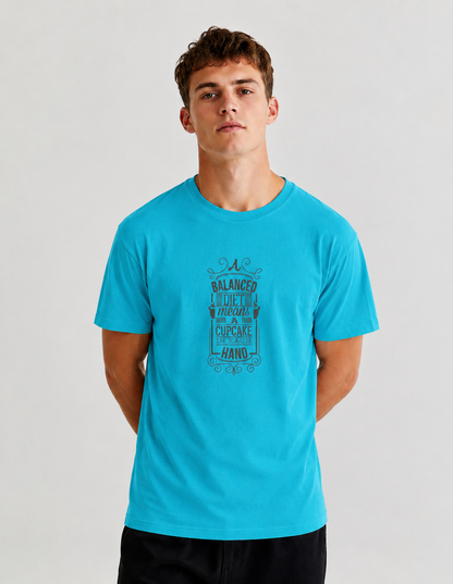 Vastrio Balanced Diet Cupcake Graphic T-Shirt | Unisex Tee