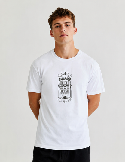 Vastrio Balanced Diet Cupcake Graphic T-Shirt | Unisex Tee