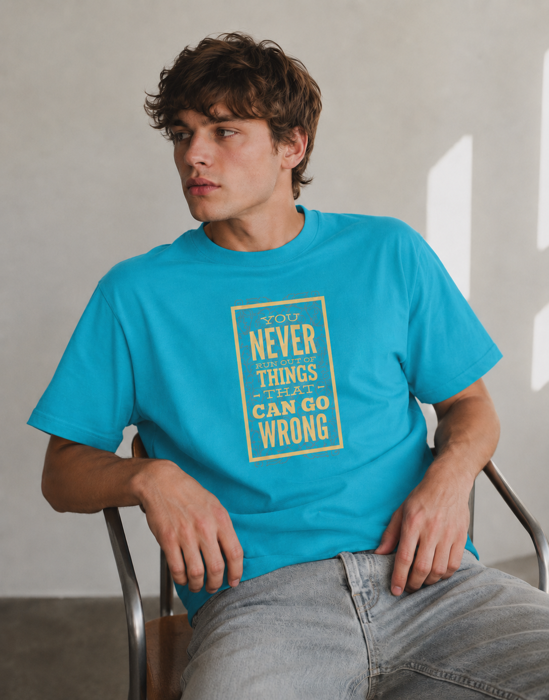 Vastrio Never Run Out of Things That Can Go Wrong Quote T-Shirt | Unisex Cotton Tee