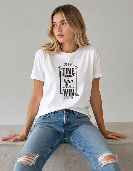 Vastrio Typo Errorists Graphic T-Shirt | Unisex Cotton Tee