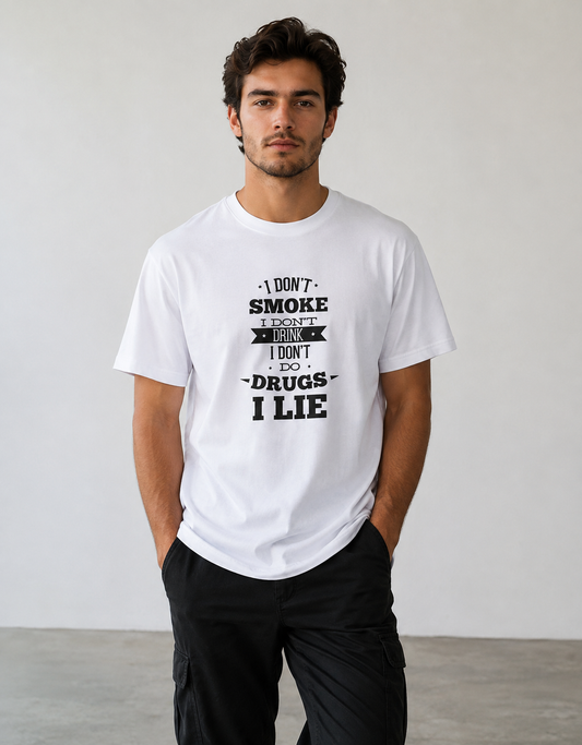 Vastrio Funny I Do Not Smoke Quote Graphic T-Shirt | Unisex Cotton Tee