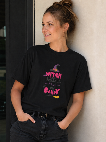 Vastrio Witch Better Have My Candy Halloween Graphic T-Shirt | Unisex Cotton Tee