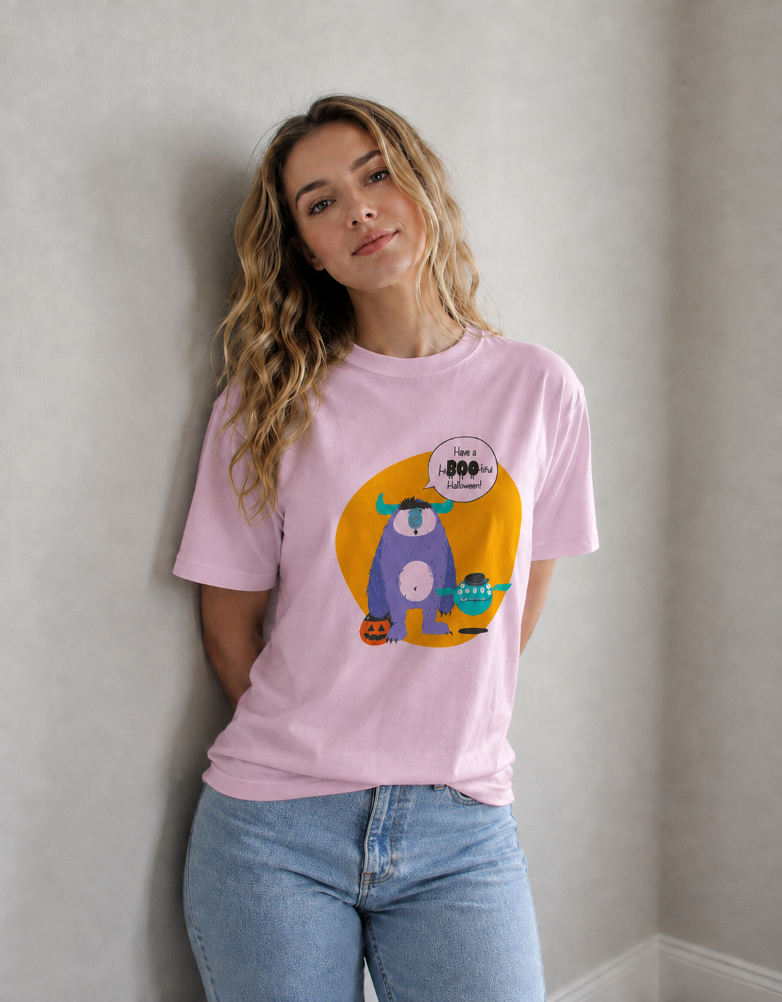 Vastrio Halloween Monster Graphic T-Shirt | Unisex Cotton Tee