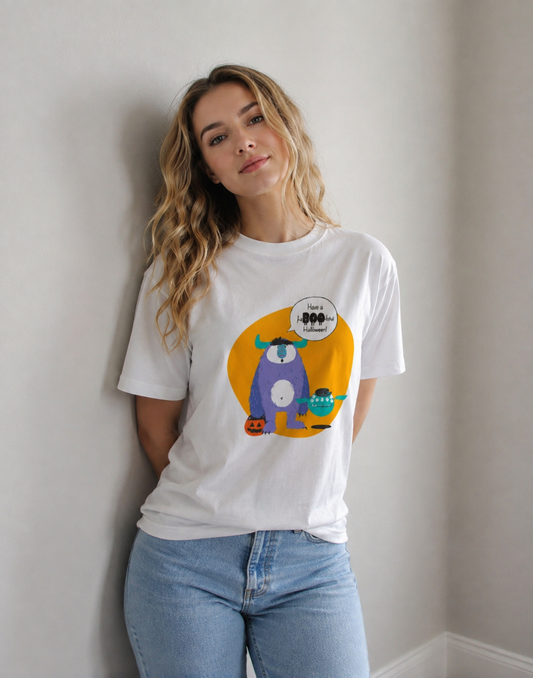 Vastrio Halloween Monster Graphic T-Shirt | Unisex Cotton Tee