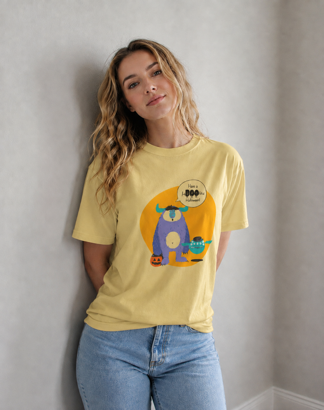 Vastrio Halloween Monster Graphic T-Shirt | Unisex Cotton Tee