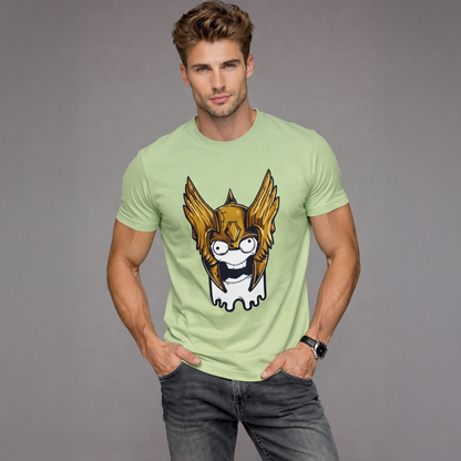 Vastrio Unisex Golden Wing Graphic Printed T-Shirt for Men & Women | Cool Cartoon Graphic Tee | Trendy Casual White T-Shirt