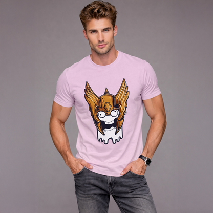 Vastrio Unisex Golden Wing Graphic Printed T-Shirt for Men & Women | Cool Cartoon Graphic Tee | Trendy Casual White T-Shirt