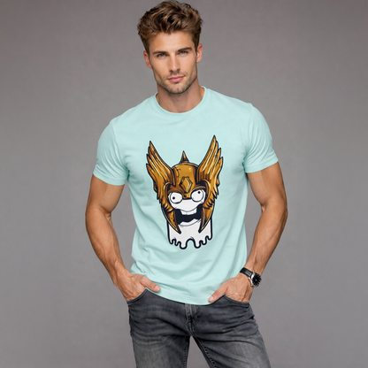 Vastrio Unisex Golden Wing Graphic Printed T-Shirt for Men & Women | Cool Cartoon Graphic Tee | Trendy Casual White T-Shirt