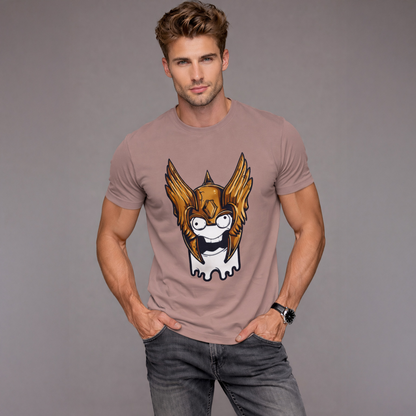 Vastrio Unisex Golden Wing Graphic Printed T-Shirt for Men & Women | Cool Cartoon Graphic Tee | Trendy Casual White T-Shirt