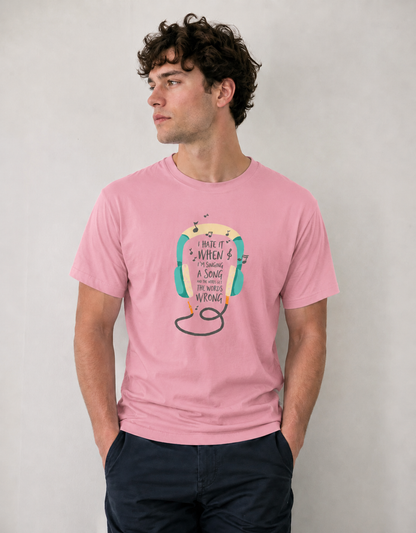 Vastrio Headphone Music Graphic T-Shirt | Unisex Cotton Regular Fit