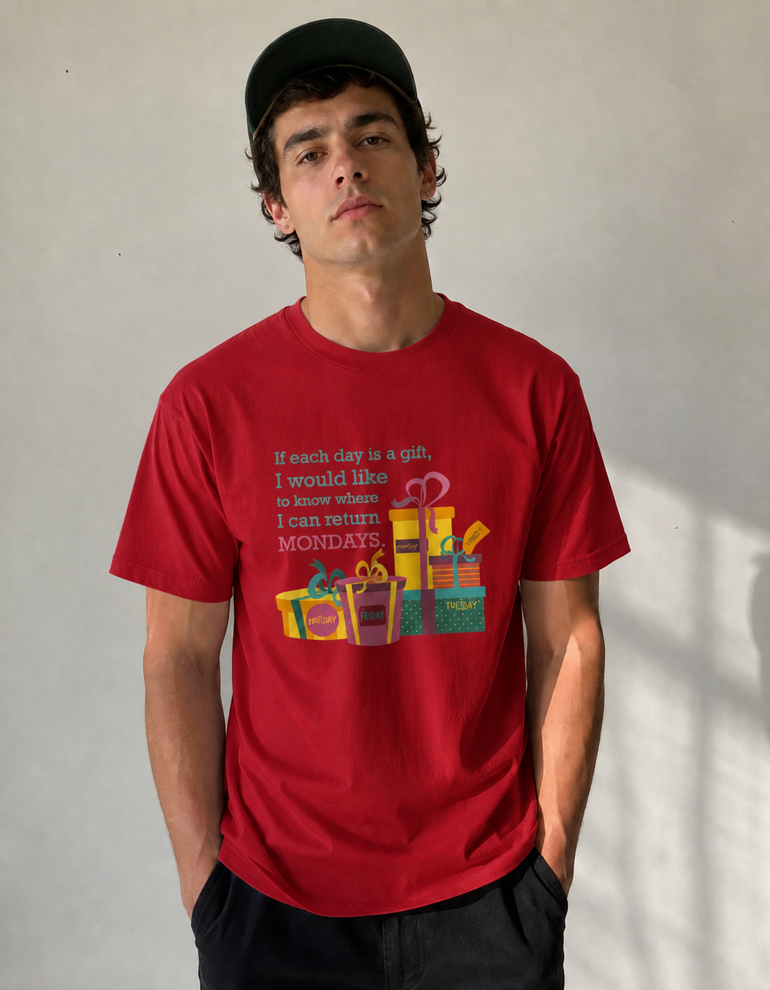 Vastrio Monday Quote Graphic T-Shirt | Unisex Cotton Regular Fit