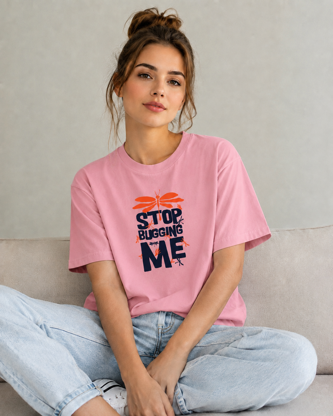 Vastrio Stop Bugging Me Graphic T-Shirt | Unisex Cotton Regular Fit