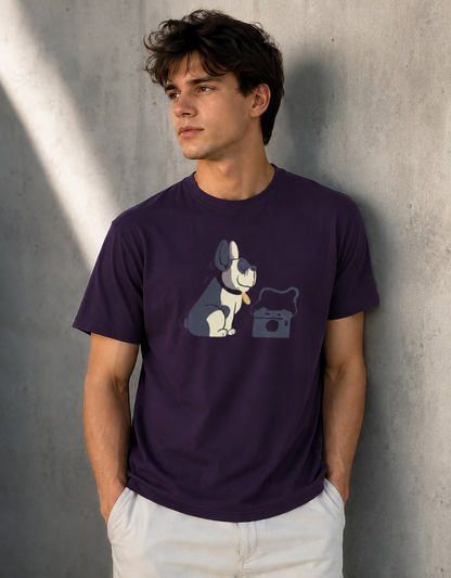 Vastrio Dog Graphic T-Shirt | Unisex Cotton Regular Fit
